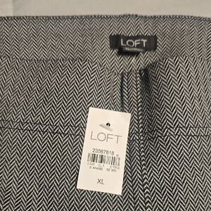 LOFT Monochrome Herringbone Pants